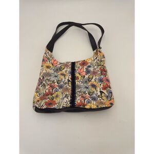 Sakroots Canvas Garden Hobo Shoulder Tote Bag Floral Multicolor